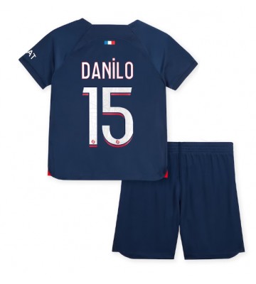 Paris Saint-Germain Danilo Pereira #15 Koszulka Podstawowych Dziecięca 2023-24 Krótki Rękaw (+ Krótkie spodenki)